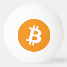 Logotyp för Bitcoin Cryptocurrency Pingisboll