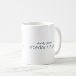 Logotyp för blå Grått-Inredingsdesign Kaffemugg