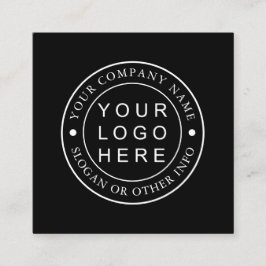 Logotyp för Black and White Anpassningsbar Company Fyrkantigt Visitkort