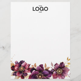 Logotyp för Blommigt av elegant Brevhuvud
