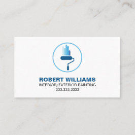 Logotyp för Blue White House Painter-Professionell Visitkort