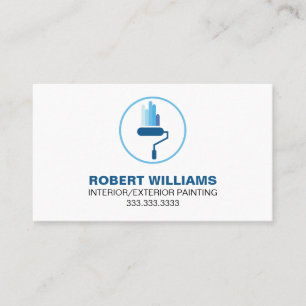 Logotyp för Blue White House Painter-Professionell Visitkort
