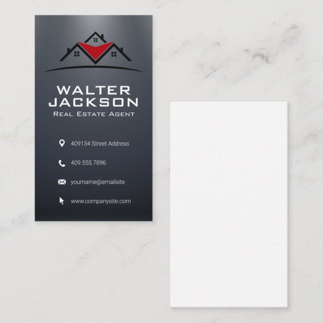 Logotyp för bostäder | Real Gods Egendom Visitkort (Fram/baksida)