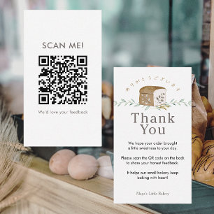 Logotyp för botaniskt bröd Lämna en recension QR-k Visitkort