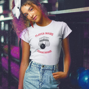 Logotyp för Bowling Team Anpassningsbar Team Shi T Shirt