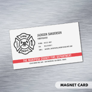 Logotyp för brandsläckarbrandsläckare i personlig magnetiska visitkort