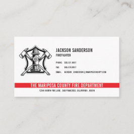 Logotyp för brandsläckarbrandsläckare i personlig visitkort