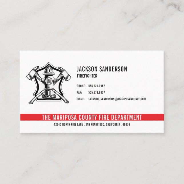 Logotyp för brandsläckarbrandsläckare i personlig visitkort (Framsida)