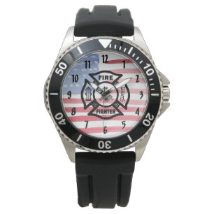 Logotyp för brandsläckningsbrandavfart armbandsur