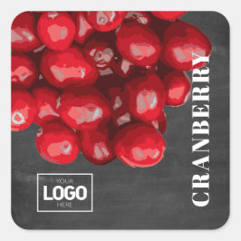 Logotyp för Brandy Cranberry-produkter Fyrkantigt Klistermärke
