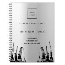 logotyp för byggkranar i silver