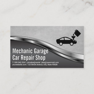 Logotyp för byte av bilolja Mekaniskt garage Visitkort