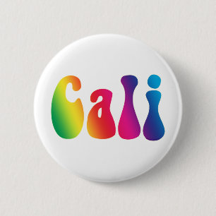 Logotyp för Cali Tie-Färg Kalifornien Hippie Knapp