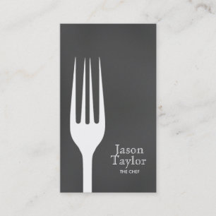 Logotyp för Chef Catering Restaurant Food Fork Visitkort
