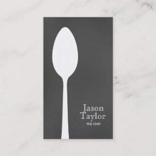 Logotyp för Chef Catering Restaurant Food Spoon Visitkort