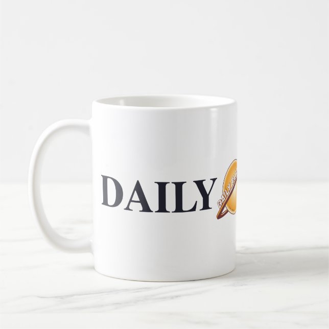 Logotyp för daglig planett kaffemugg (Vänster)