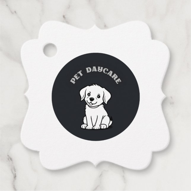 logotyp för dagvård av sällskapsdjur gåvor etiketter (Framsida)