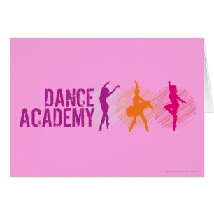 Logotyp för dansare för dansakademifärg hälsningskort