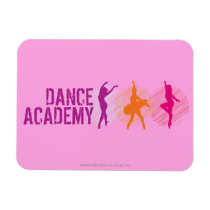 Logotyp för dansare för dansakademifärg magnet