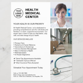 Logotyp för den moderna medicinska Anpassningsbarn Reklamblad
