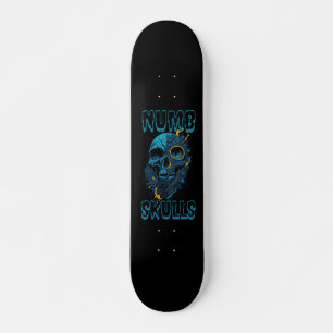 Logotyp för design med numeriska Döskallar Mini Skateboard Bräda 18,5 Cm