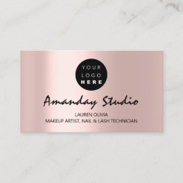 Logotyp för det moderna avtalskortet Rosa ros Anpa Visitkort
