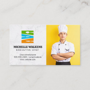 Logotyp för Dinnerware Restaurang Chef i enhetli Visitkort