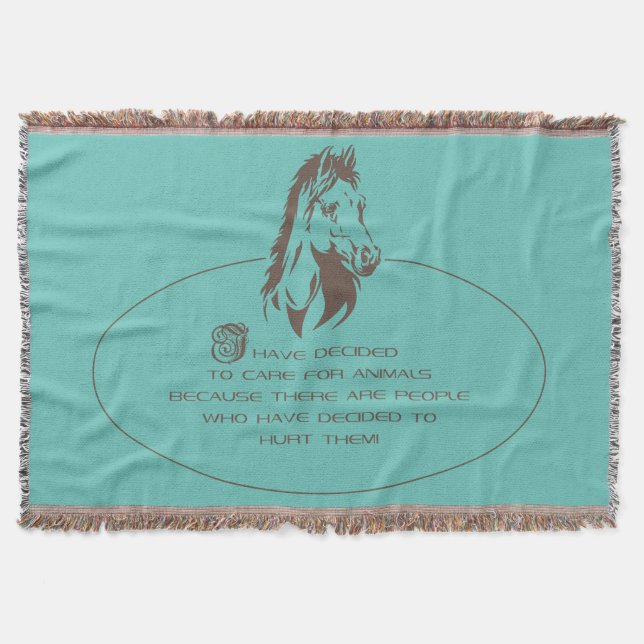 Logotyp för djurvård - Throw Blanket Filt (Framsidan)