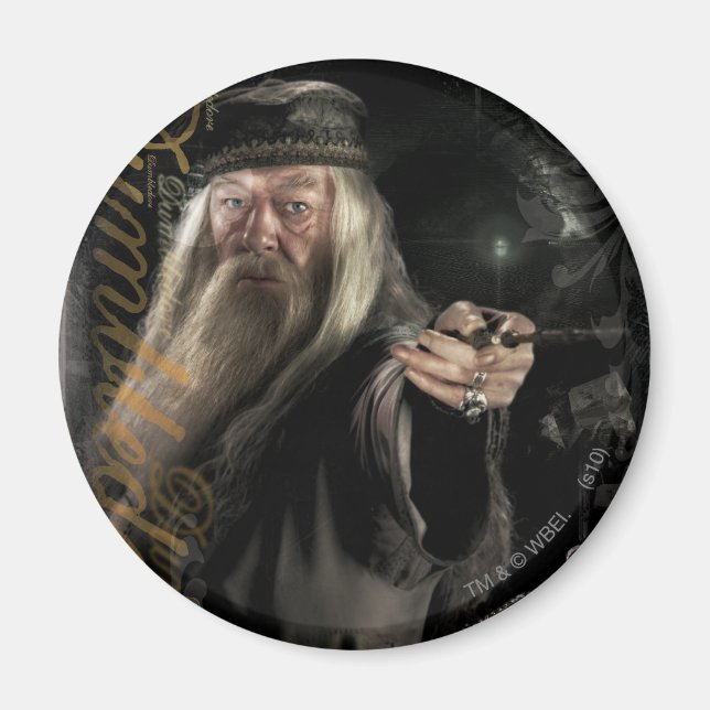 Logotyp för Dumbledore-skript Magnet (Framsidan)