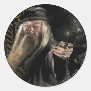 Logotyp för Dumbledore-skript Runt Klistermärke