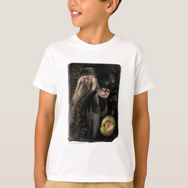Logotyp för Dumbledore-skript Tee Shirt (Framsida)