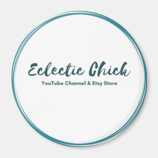 Logotyp för Eclectic Chick YouTube & Etsy Store Magnet (Framsidan)