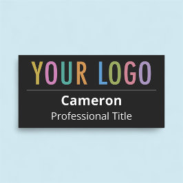 Logotyp för Employee Black Namn bricka Badge Anpas Namnbricka