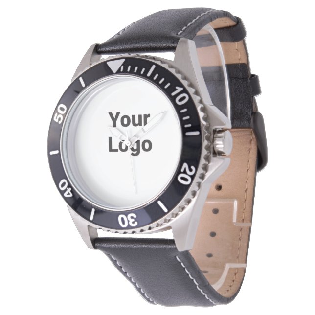 Logotyp för enkel anpassningsbar av elegant här i  armbandsur (Vinklad)