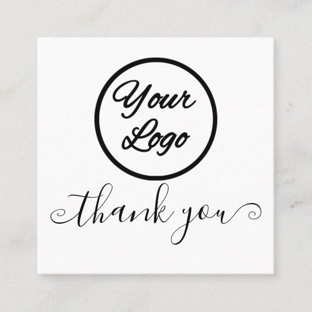 Logotyp för enkel Chic, skript - visitkort - tackk (Framsida)