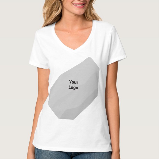 Logotyp för enkel elegant anpassningsbar här       t shirt (Framsida)