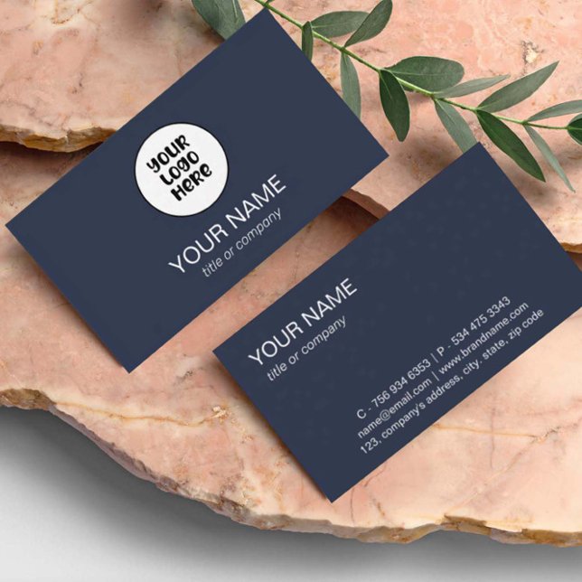 Logotyp för enkel Elegant Anpassningsbar-Professio Visitkort (Skapare uppladdad)