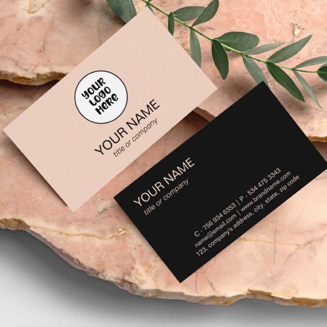 Logotyp för enkel Elegant Anpassningsbar-Professio Visitkort (Skapare uppladdad)