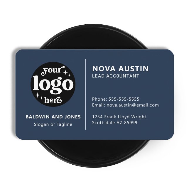 Logotyp för enkel professionell med minimal Anpass Visitkort (Skapare uppladdad)