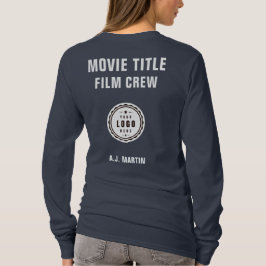 Logotyp för filmbesättning, Anpassningsbar Personl T Shirt