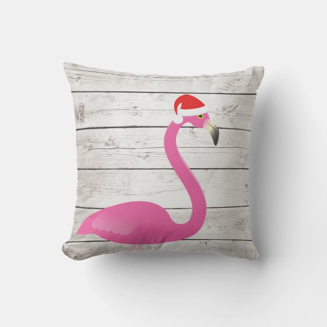 Logotyp för Flamingo Beach-skylt utomhus Kudde (Framsida)