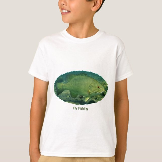 Logotyp för flygfiskeSmallmouthbas T-shirt (Framsida)