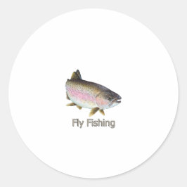 Logotyp för flygfiskets regnbåge runt klistermärke