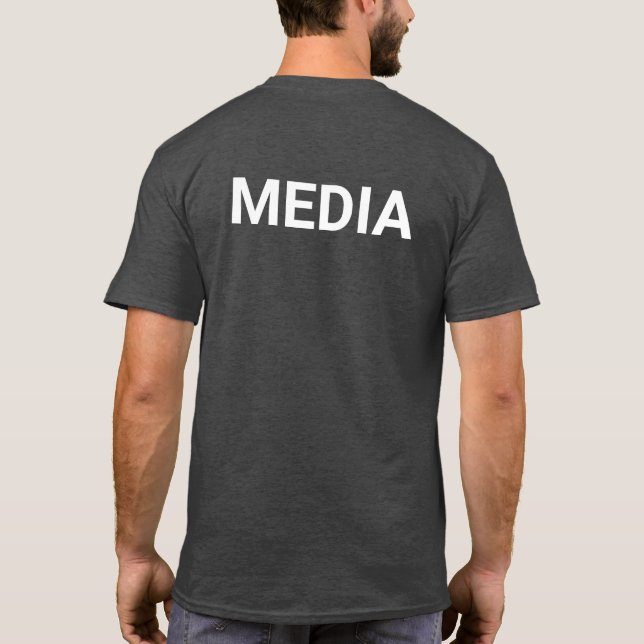 Logotyp för flyttning av Media Team Grått T Shirt (Baksida)