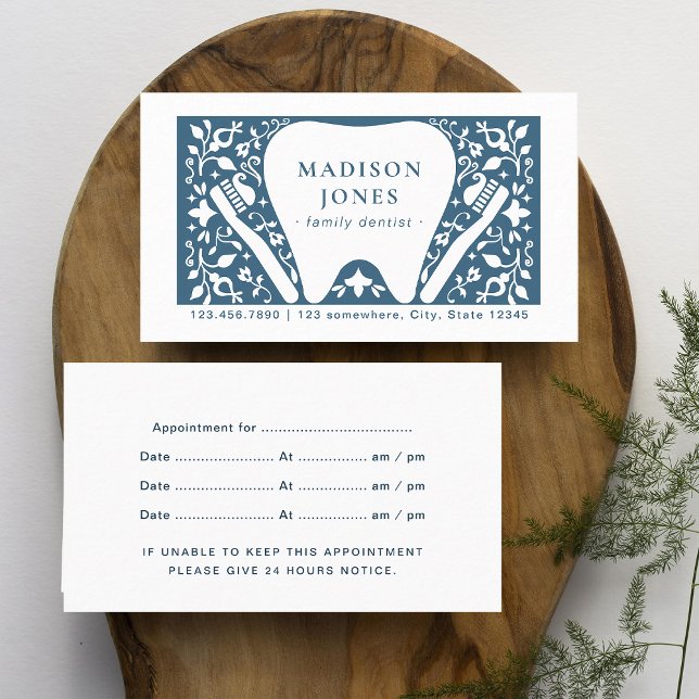 Logotyp för folkdentist Modern Möte Visitkort (Skapare uppladdad)