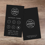 Logotyp för företag | Black Professionell Company  Lojalitetskort<br><div class="desc">En enkel mall för svarta förmånskort för företag i ett modernt minimalistiskt stil som lätt kan uppdateras med din erbjudandeinformation (till exempel rabatt eller kostnadsfria tjänster som erbjuds),  logotyp och text för företag. Utformningen av professionellen för perfekt bygger din lojala kundbas,  förbättrar din marknadsföring-strategi och ökar medvetenheten om varumärken!</div>