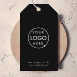 Logotyp för företag | Företagets Professionell Bla Presentetikett<br><div class="desc">En vanlig svart affärsmodell i anpassningsbar i ett modernt minimalistiskt stil som lätt kan uppdateras med företagets logotyp och text. Om du behöver hjälp med att anpassa den här produkten kontaktar du mig med hjälp av meddelandeknappen nedan så hjälper jag lycklig.</div>