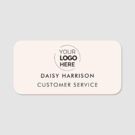 Logotyp för företag | Ljus rosa modern personal Namnbricka
