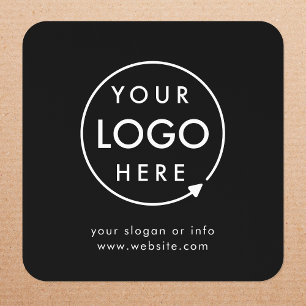 Logotyp för företag   Minimalistföretag Fyrkantigt Klistermärke