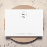 Logotyp för företag | Minimalistisk Professionell  Anteckningskort<br><div class="desc">En enkel mall för visitkort för anpassningsbar i ett modernt minimalistiskt stil som enkelt kan uppdateras med företagets logotyp och sidfot,  inklusive företagets namn,  adress,  telefon,  e-post,  webbplats och all annan information,  inklusive användarnamn för social-medier. Behöver du hjälp? Kontakta mig gärna med hjälp av meddelandeknappen på produktsidan.</div>